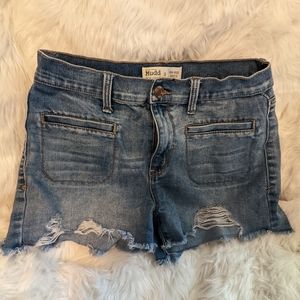 Mudd High Rise Stretch Denim Shorts, Junior Size 9